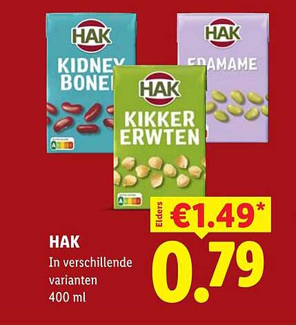HAK In verschillende varianten 400 ml