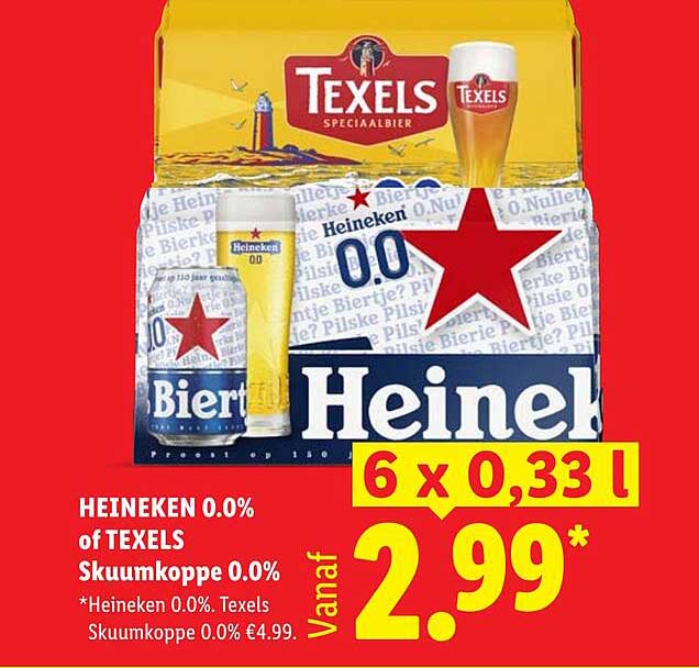 HEINEKEN 0.0% of TEXELS Skuumkoppe 0.0%