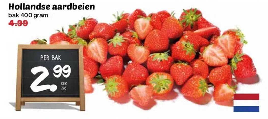 Hollandse aardbeien bak 400 gram