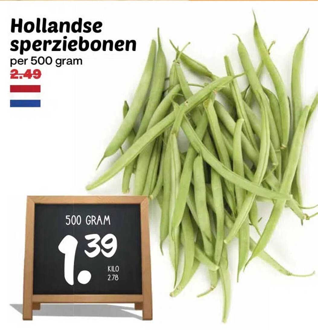 Hollandse sperziebonen per 500 gram