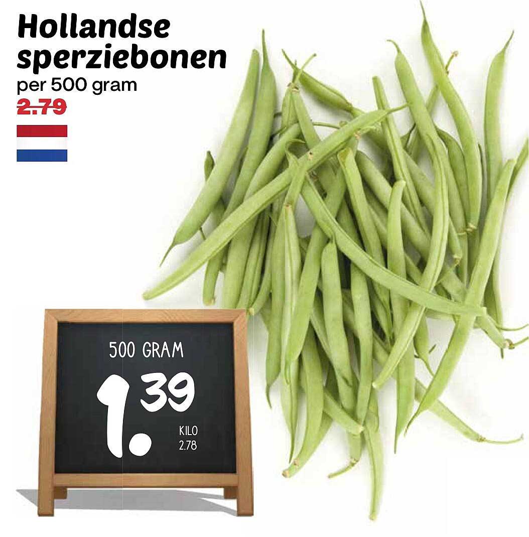 Hollandse sperziebonen per 500 gram