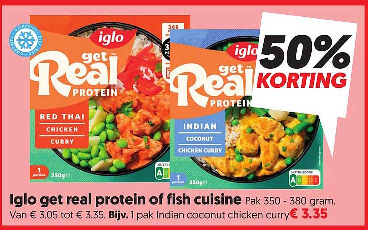 Iglo get real protein of fish cuisine 50% KORTING