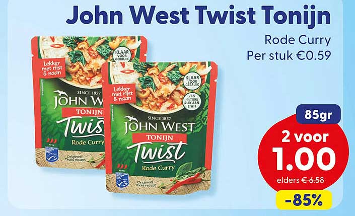 John West Twist Tonijn Rode Curry
