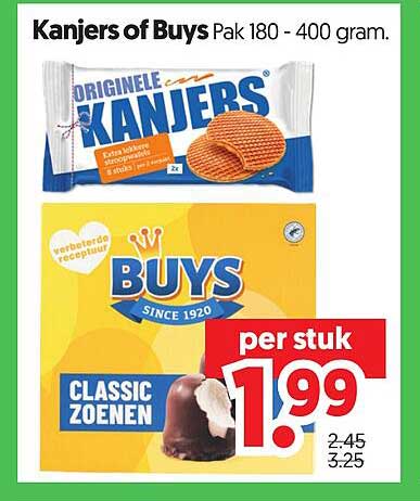 Kanjers of Buys Pak 180 - 400 gram.