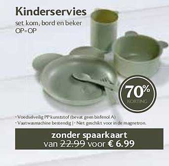 Kinderservies set kom, bord en beker OP-OP 70% KORTING