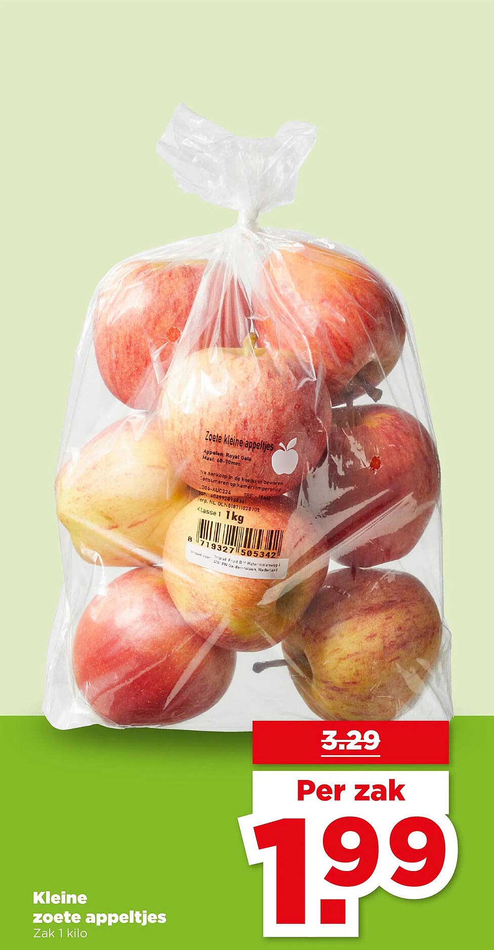 Kleine zoete appeltjes Zak 1 kilo