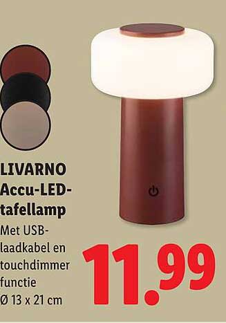 LIVARNO Accu-LED-tafellamp
