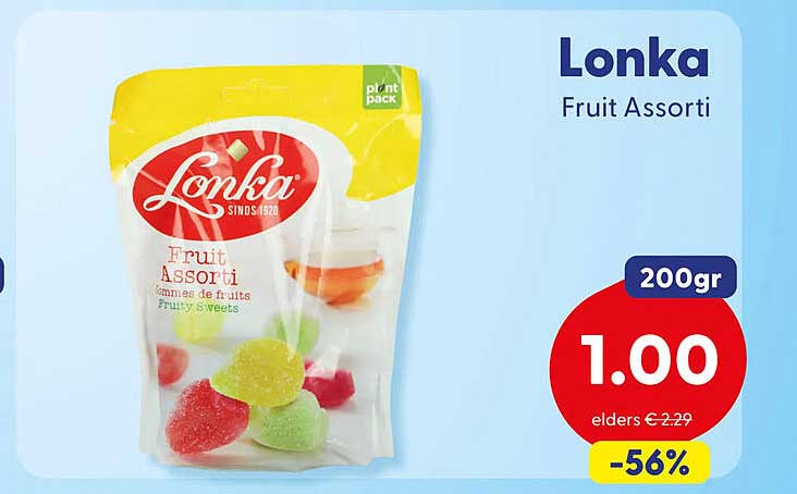 Lonka Fruit Assorti 200gr -56%