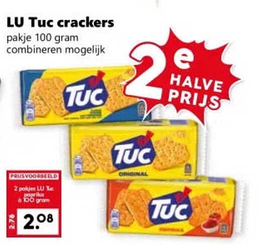 LU Tuc crackers 2e halve prijs