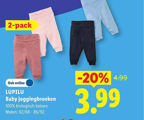 LUPILU Baby joggingbroeken 100% biologisch katoen -20%