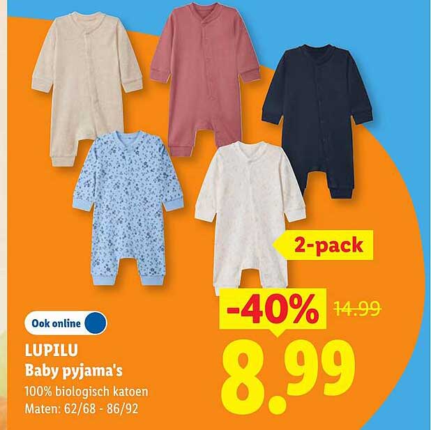 LUPILU Baby pyjama's 2-pack -40%