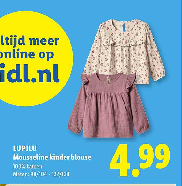 LUPILU Mousseline kinder blouse