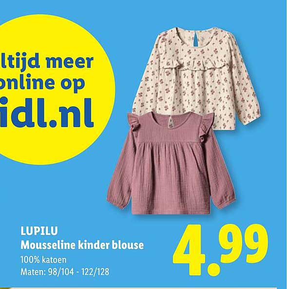 LUPILU Mousseline kinder blouse