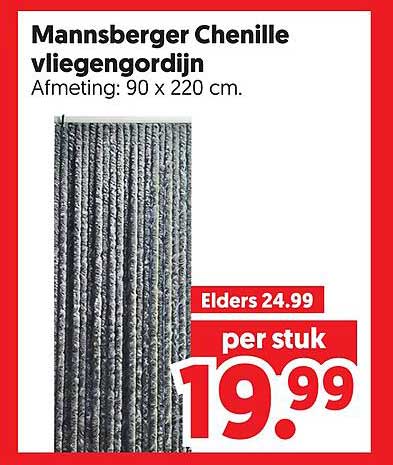 Mannsberger Chenille vliegengordijn