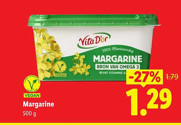 Margarine 500 g -27%
