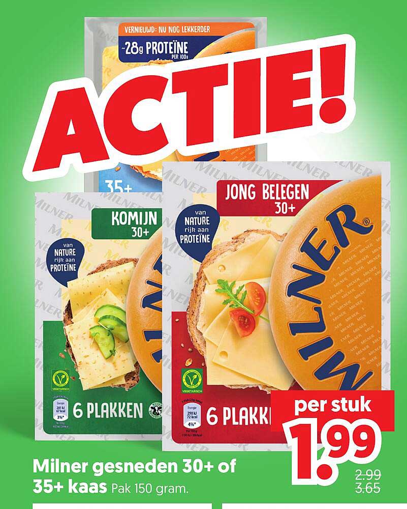 Milner gesneden 30+ of 35+ kaas