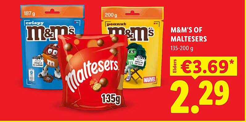 M&M'S OF MALTESERS 135-200 g