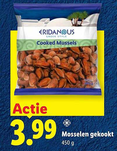 Mosselen gekookt 450 g Actie
