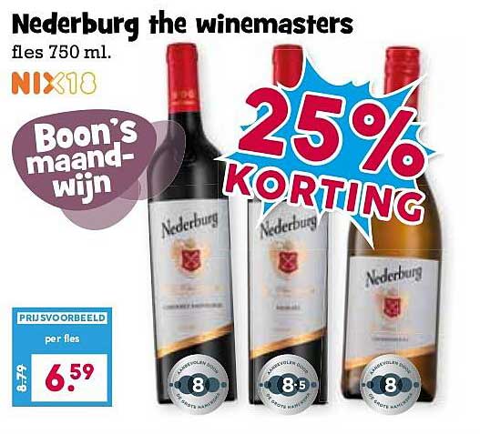 Nederburg the winemasters fles 750 ml. 25% KORTING