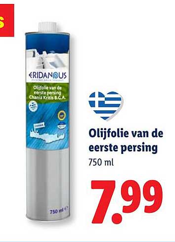 Olijfolie van de eerste persing 750 ml