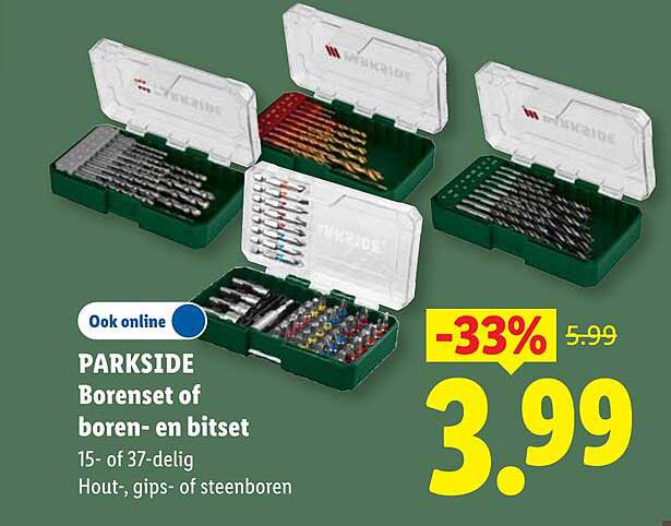 PARKSIDE Borenset of boren- en bitset