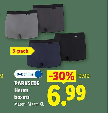PARKSIDE Heren boxers 3-pack -30%