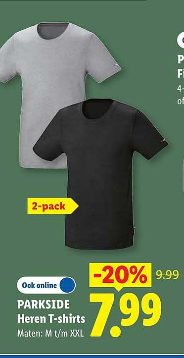 PARKSIDE Heren T-shirts 2-pack -20%