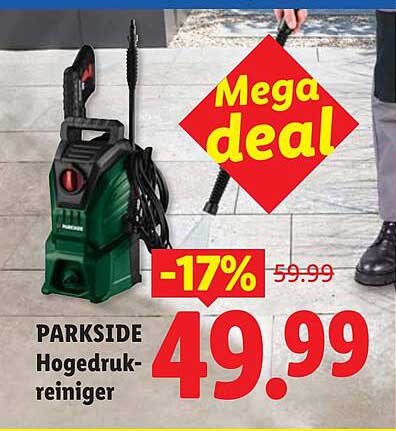 PARKSIDE Hogedrukreiniger Mega deal -17%