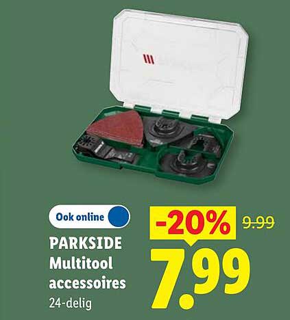 PARKSIDE Multitool accessoires 24-delig -20%