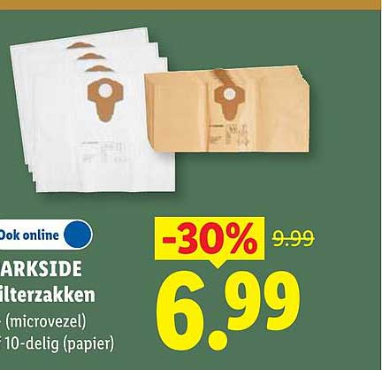 PARKSIDE stofilterzakken (microvezel) 10-delig (papier) -30%