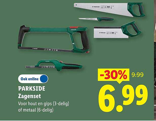 PARKSIDE Zagenset Voor hout en gips (3-delig) of metaal (6-delig)