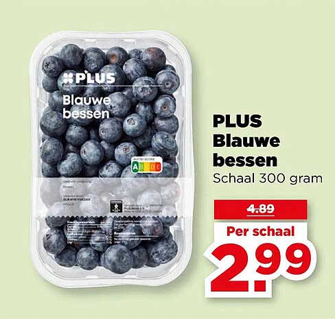 PLUS Blauwe bessen Schaal 300 gram