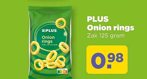 PLUS Onion rings Zak 125 gram