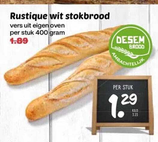 Rustique wit stokbrood