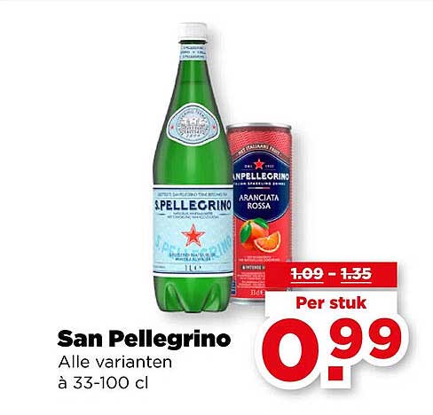 San Pellegrino Alle varianten à 33-100 cl