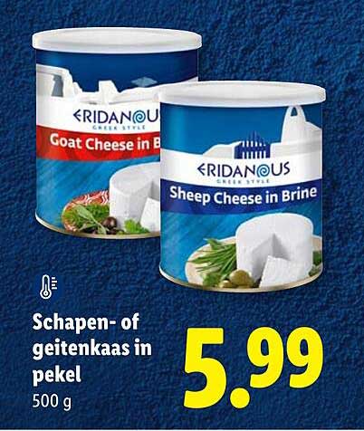 Schapen- of geitenkaas in pekel