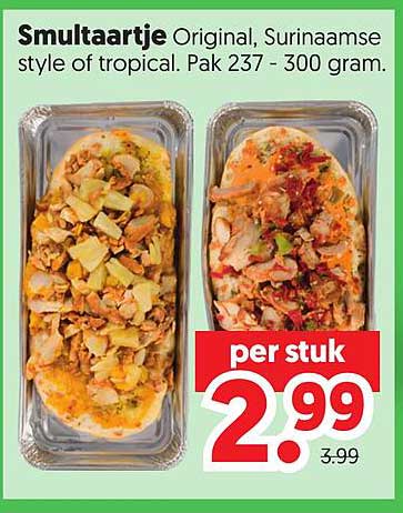 Smultaartje Original, Surinaamse style of tropical. Pak 237 - 300 gram.