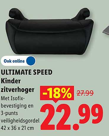 ULTIMATE SPEED Kinder zitverhoger -18%
