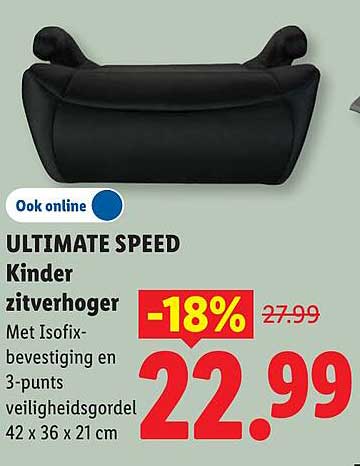 ULTIMATE SPEED Kinder zitverhoger