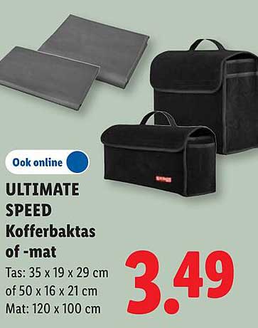 ULTIMATE SPEED Kofferbaktas of -mat