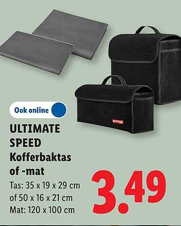 ULTIMATE SPEED Kofferbaktas of -mat