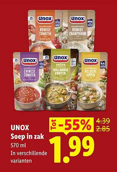 UNOX Soep in zak -55%