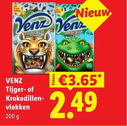 VENZ Tijger- of Krokodillen-vlokken