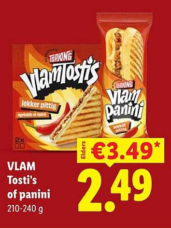 VLAM Tosti's of panini 210-240 g
