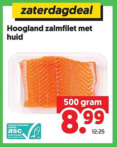 zaterdagdeal Hooiland zalmfilet met huid