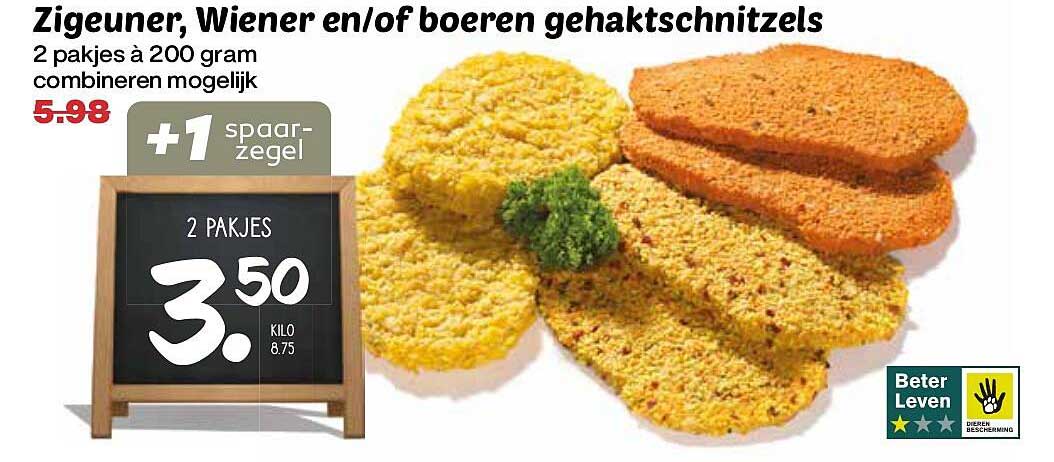 Zigeuner, Wiener en/of boeren gehaktschitzels