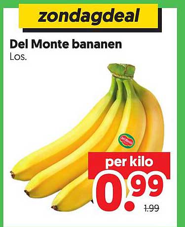 zondagdeal Del Monte bananen Los.