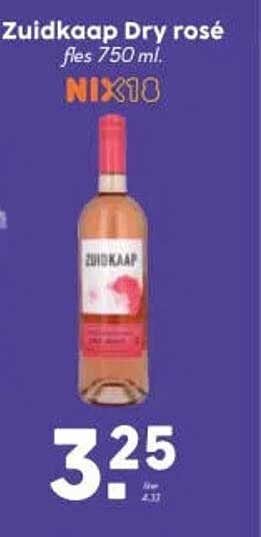 Zuidkaap Dry rosé fles 750 ml NIX18