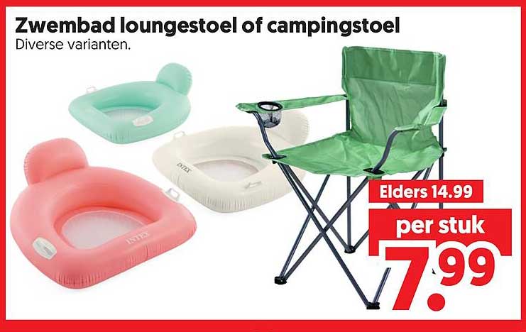 Zwembad loungestoel of campingstoel