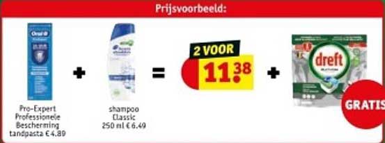 2 voor 11,38: Pro-Expert Professionele Bescherming tandpasta & shampoo Classic 250 ml